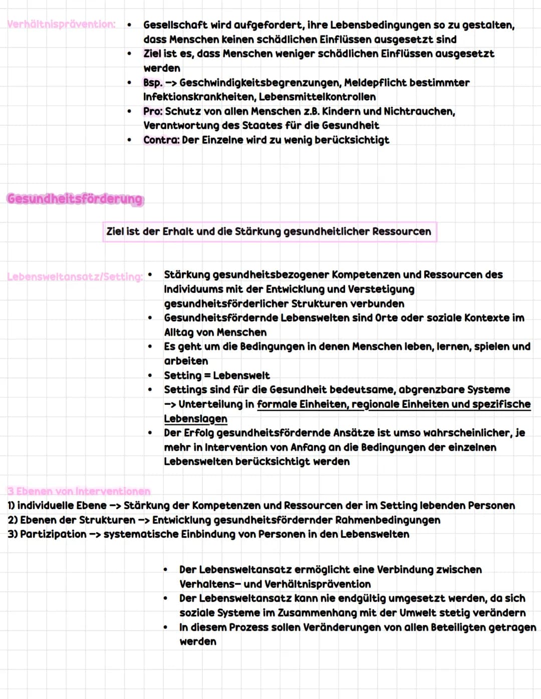 GESUNDHEITS LK
Primär-, Sekundär-, und Tertiärprävention
Verhaltens- und Verhältnisprävention
Gesundheitsförderung
● Effizienz und Effektivi