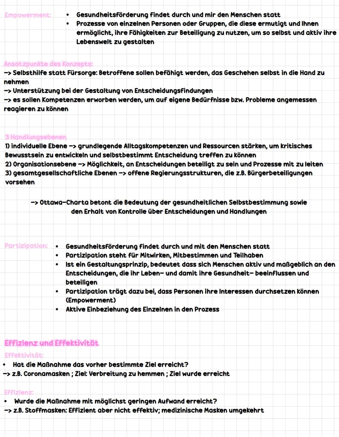 GESUNDHEITS LK
Primär-, Sekundär-, und Tertiärprävention
Verhaltens- und Verhältnisprävention
Gesundheitsförderung
● Effizienz und Effektivi