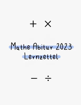 Know Mathe Abitur 2023 Lernzettel thumbnail