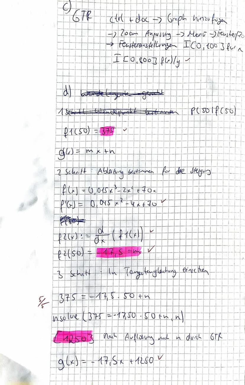 Mathe Klausur
1 a)
x=0
x ₂ = 3
f(x) = x² - 6x² + 9x
0 = x² - 6x ² + 9 x | ()
0 = x (x ² 6×19)
7
f (x)=x²-6x²+9x+[0] =>
Der
durch den Ursprun