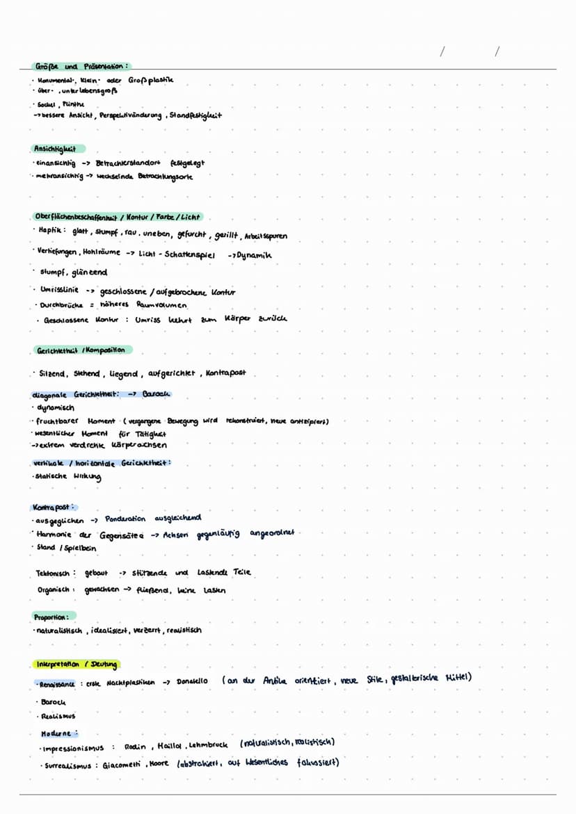 GK Kunst E2/Sprache der Künste II/Sedo
Werkanalyse und Interpretation
Plastik und Skulptur
Werkangaben
* Künstler, Titel, Entstehungsdatum, 
