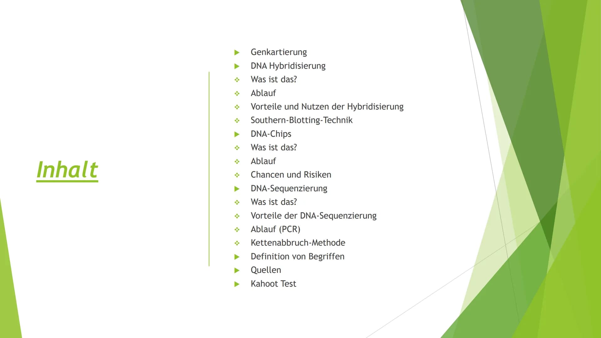 ||
Methoden
der
Gentechnik Inhalt
Genkartierung
DNA Hybridisierung
Was ist das?
Ablauf
Vorteile und Nutzen der Hybridisierung
Southern-Blott