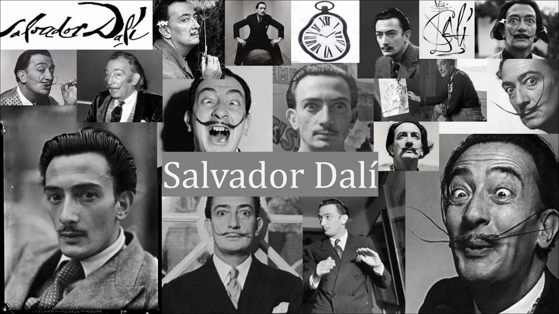 Laborador de
HANDTASTIK-MAMTPAR
IS
MI
Salvador Dalí
DO
F Gliederung
Grundsätzliche Informationen
• Lebenslauf
• Berühmte Werke von Dalí
●
• 