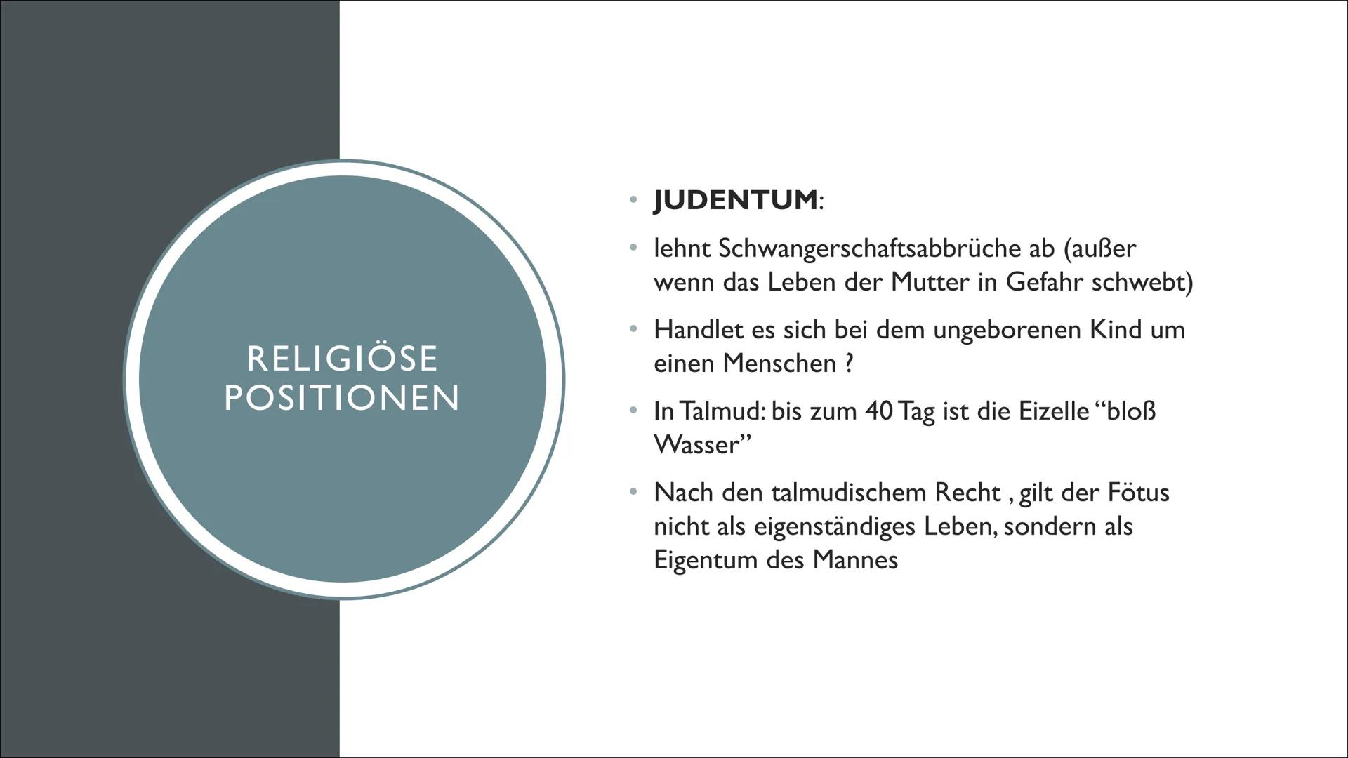 ABTREIBUNG
Ist Abtreibung moralisch
vertretbar?
Malin, Gesa, Anni DEFINITION
Unter Abtreibung versteht man den
gezielten Abbruch einer
Schwa