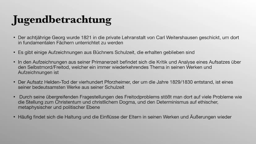 Georg Büchner
? Hi Gliederung
●
●
Die Familie Büchner
Jugendbetrachtung
Medizinisch politische Lehrjahre
Die große Krise Familie Büchners
• 