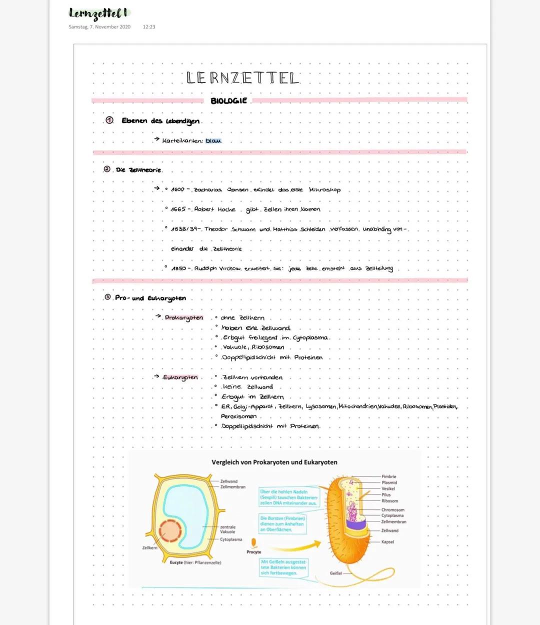 LERNZETTEL
Biologie
1)-Eigenschaften von gellen
Vermehrung durch Zellteilung
Staff- und Energiewechsel
Reaktion auf Reise
Möglichkeit der Be