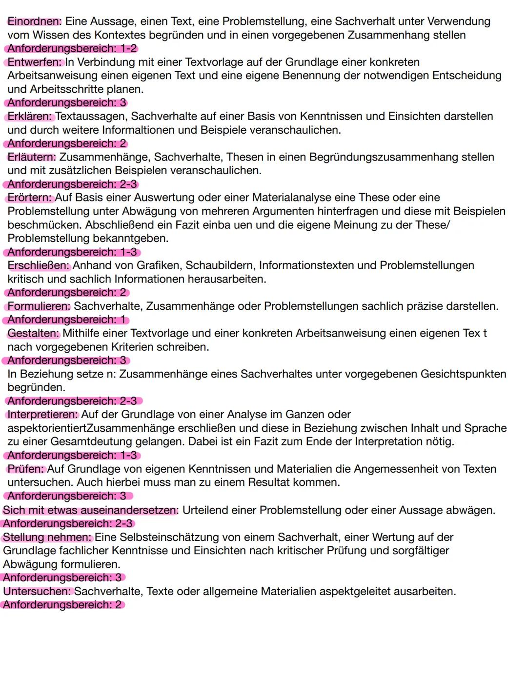 Deutsch-Operatoren

Analysieren:
Einen Text als Ganzes oder aspektorientiert unter Wahrnehmung des funktionalen Zusammenhangs
von Inhalt, Fo