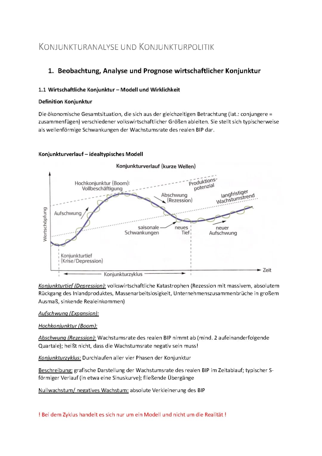 Konjunkturanalyse & -politik 