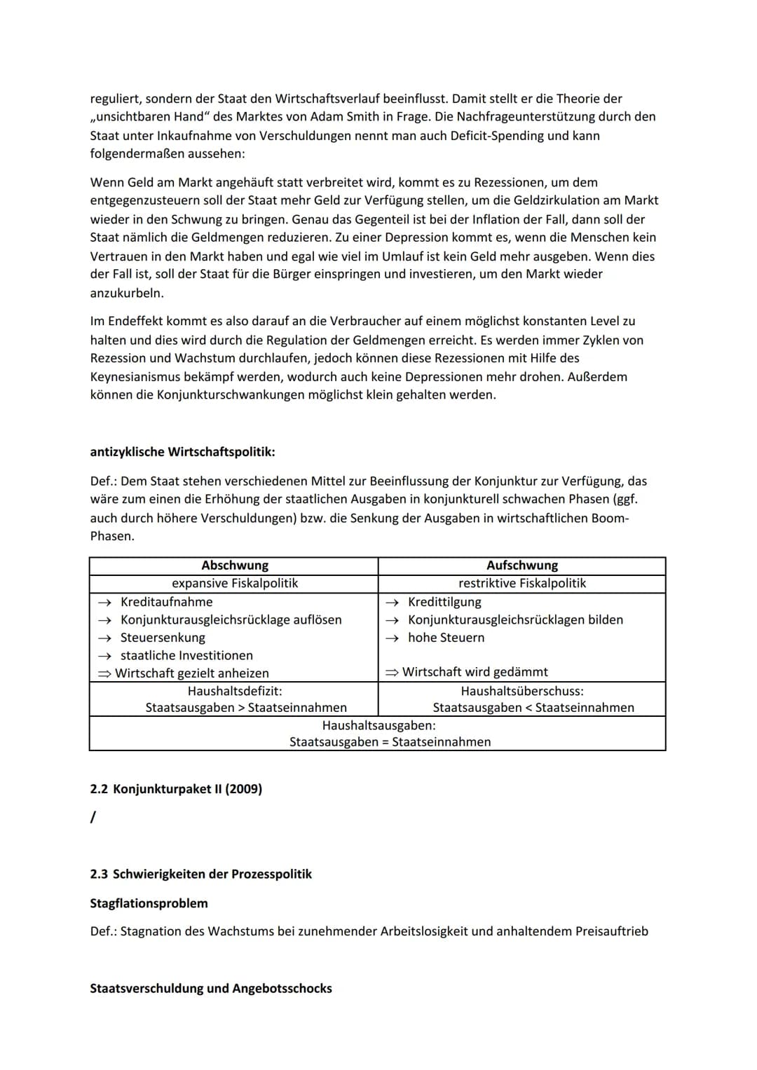KONJUNKTURANALYSE UND KONJUNKTURPOLITIK
1. Beobachtung, Analyse und Prognose wirtschaftlicher Konjunktur
1.1 Wirtschaftliche Konjunktur - Mo