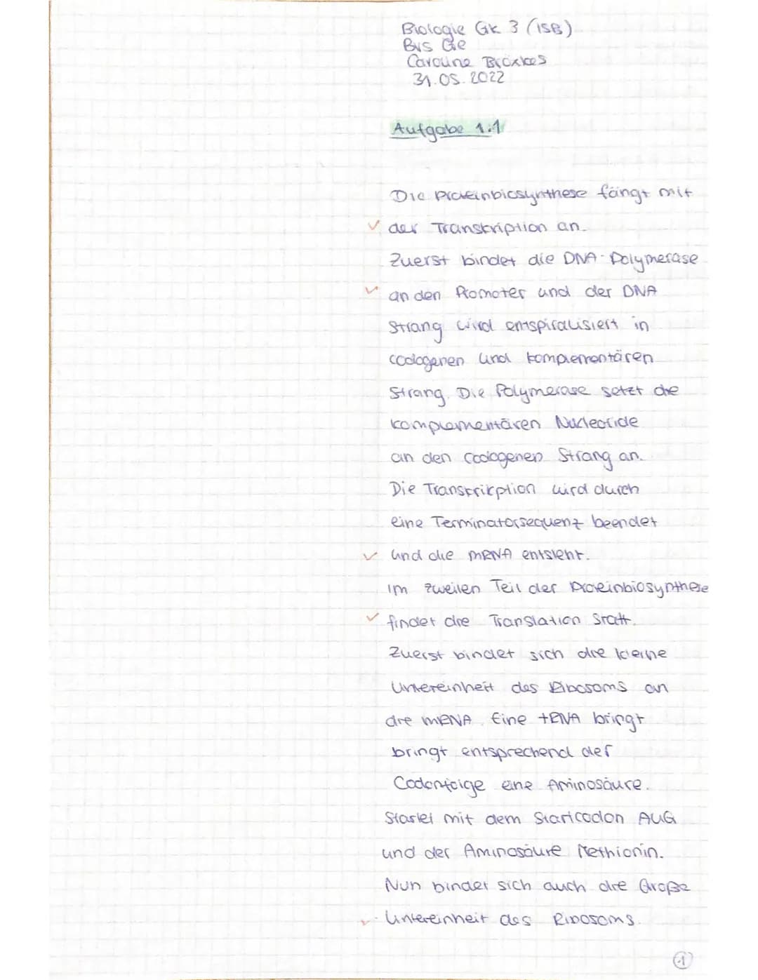 Hilfsmittel: Deutsches Wörterbuch
Bearbeitungszeit: 135 Minuten
hema: Genetik - Proteinbiosynthese & Stammbaumanalysen
Aufgabe 1: Proteinbio