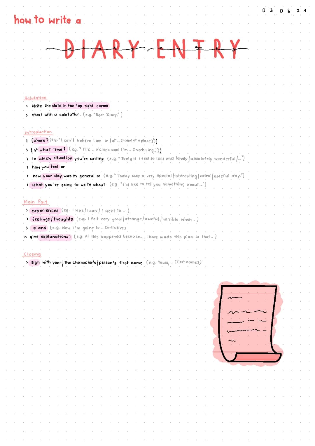 How to write - diary entry, summary & argumentative essay 