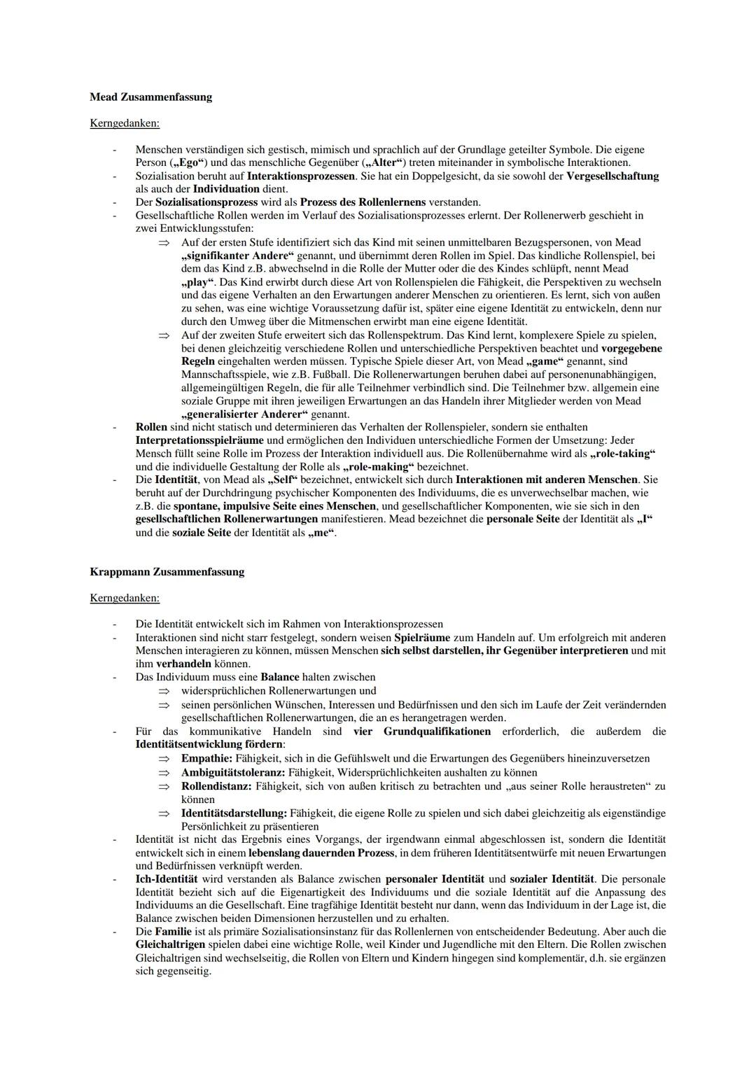 Klassische Rollentheorie
Vertreter: Talcott Parsons (U.S.A)
Ralf Dahrendorf (Deutschland)
Pädagogik Klausur Nr. 4 - Rollentheorie
Menschlich