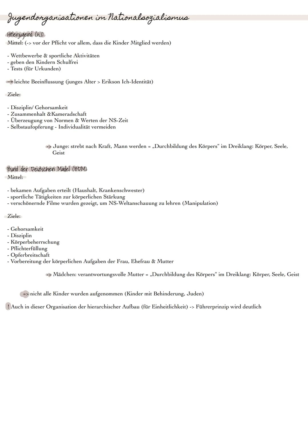 Erziehung im Nationalsozialismus
Werte, Normen &
WERTE: Grundüberzeugungen, was in einer Gesellschaft für wichtig gehalten wird, sie verleih