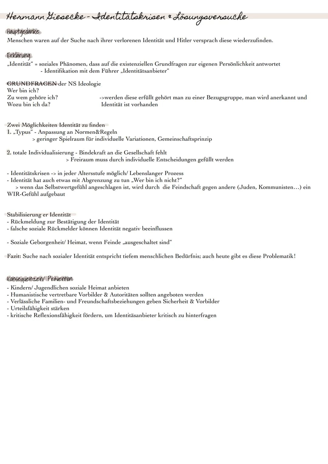 Erziehung im Nationalsozialismus
Werte, Normen &
WERTE: Grundüberzeugungen, was in einer Gesellschaft für wichtig gehalten wird, sie verleih
