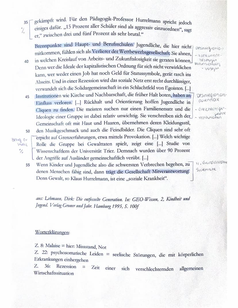 Erwartungshorizont zur Klausur Heitmeyer/systemische Therapie
Teilaufgabe 1:
2
Anforderungen
Der Schüler/die Schülerin...
1 formuliert einen