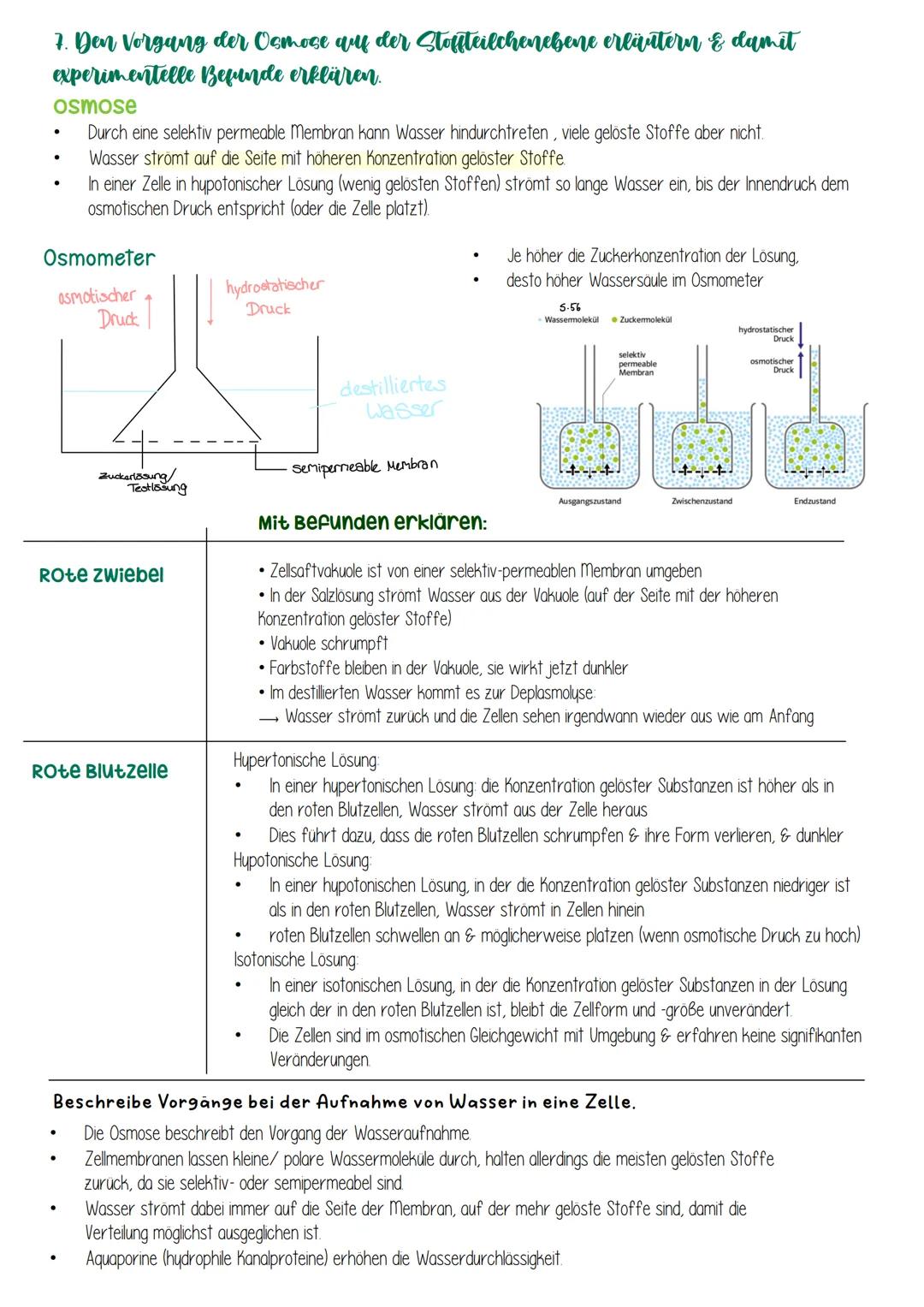 # Biologie 1. KA-Biomembran & Zelmembran

## 1. Die Bedeutung von Biomembranen erläutern

- Kontrolle von Stoffeiin- und Austritt
- Komparti
