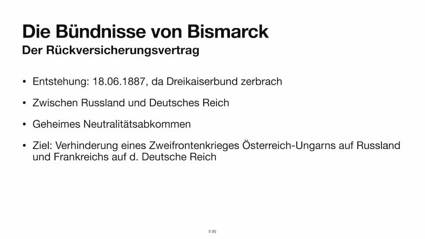 NAKA
Bismarcks Bündnissystem
Ellen S. Inhaltsverzeichnis
3. Ausgangslage
4. Ziele
5. Die Bündnisse von Bismarck
(1) Darstellung der Bündniss