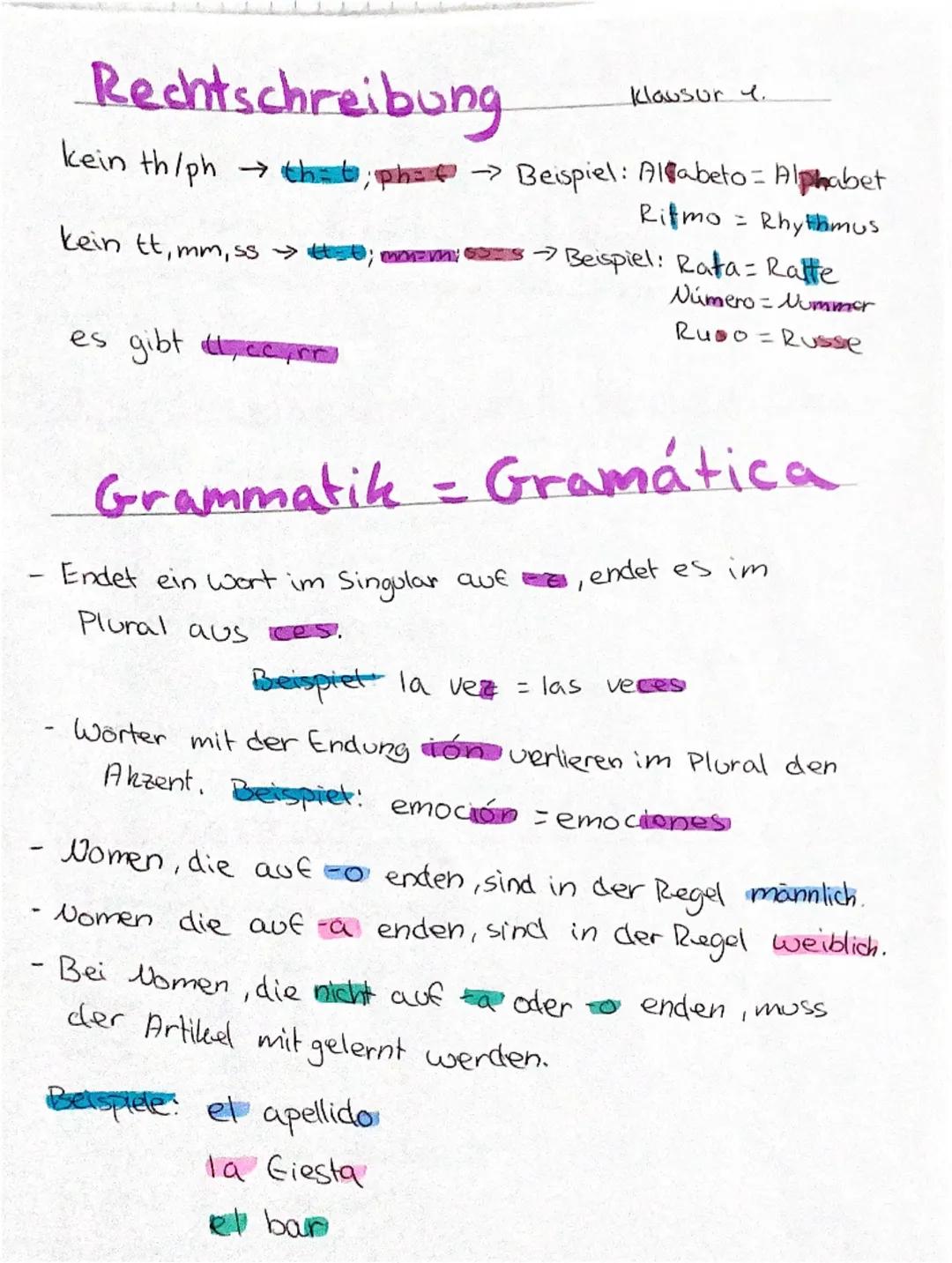 Grammatik
Verben (los verbas)
Klausur 7.
Infinitiv
Ser
hablar
comprender
vivin
Singular
yo
Soy
hable
comprendo vivo
tú
enes
hablas
comprende