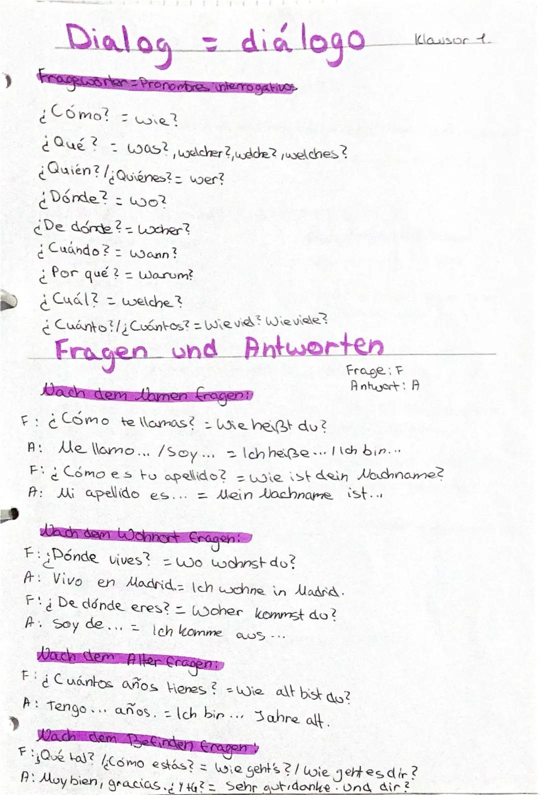 Grammatik
Verben (los verbas)
Klausur 7.
Infinitiv
Ser
hablar
comprender
vivin
Singular
yo
Soy
hable
comprendo vivo
tú
enes
hablas
comprende