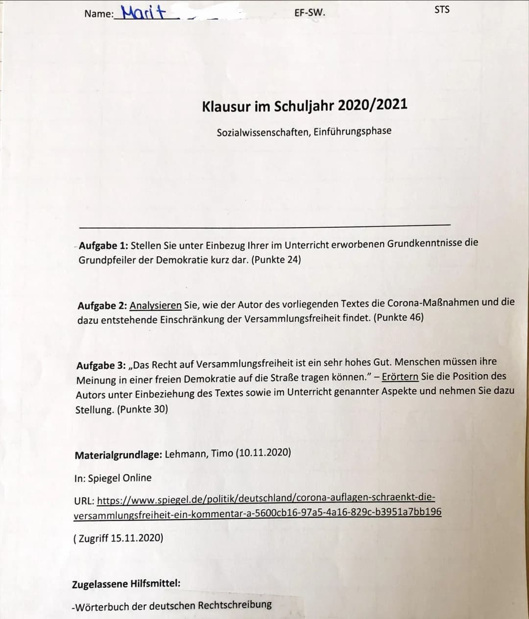1 Corona-Maßnahmen Schränkt die Versammlungsfreiheit ein
2
3
4
5 Der Staat versagt dabei, die Corona-Auflagen auf Demonstrationen durchzuset