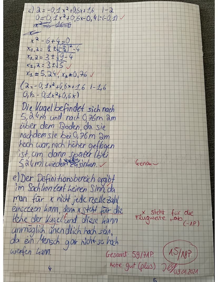Aufgabe 3
Gib für folgende Funktionen den Definitionsbereich D, und den Wertebereich W₁ an.
\ {1} f
a) f(x)==-₁
b) g(x) = (x - 1)² + 4
c) h(