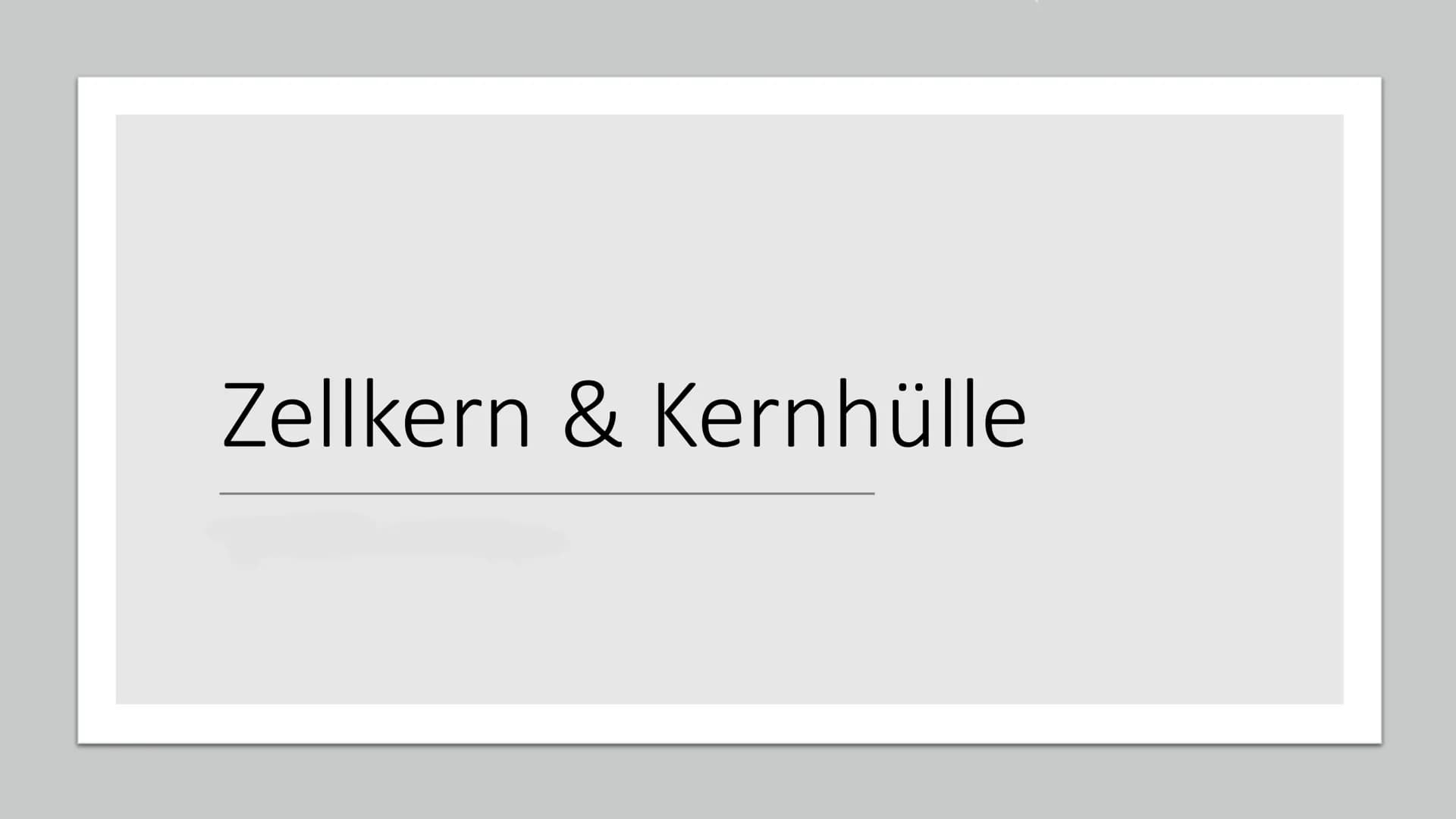 Zellkern & Kernhülle Gliederung
1. Zellkern
1.1 Was ist der Zellkern?
1.2 Aufgaben eines Zellkerns
1.3 Aufbau
1.4 Der Zellkern in einer Pfla