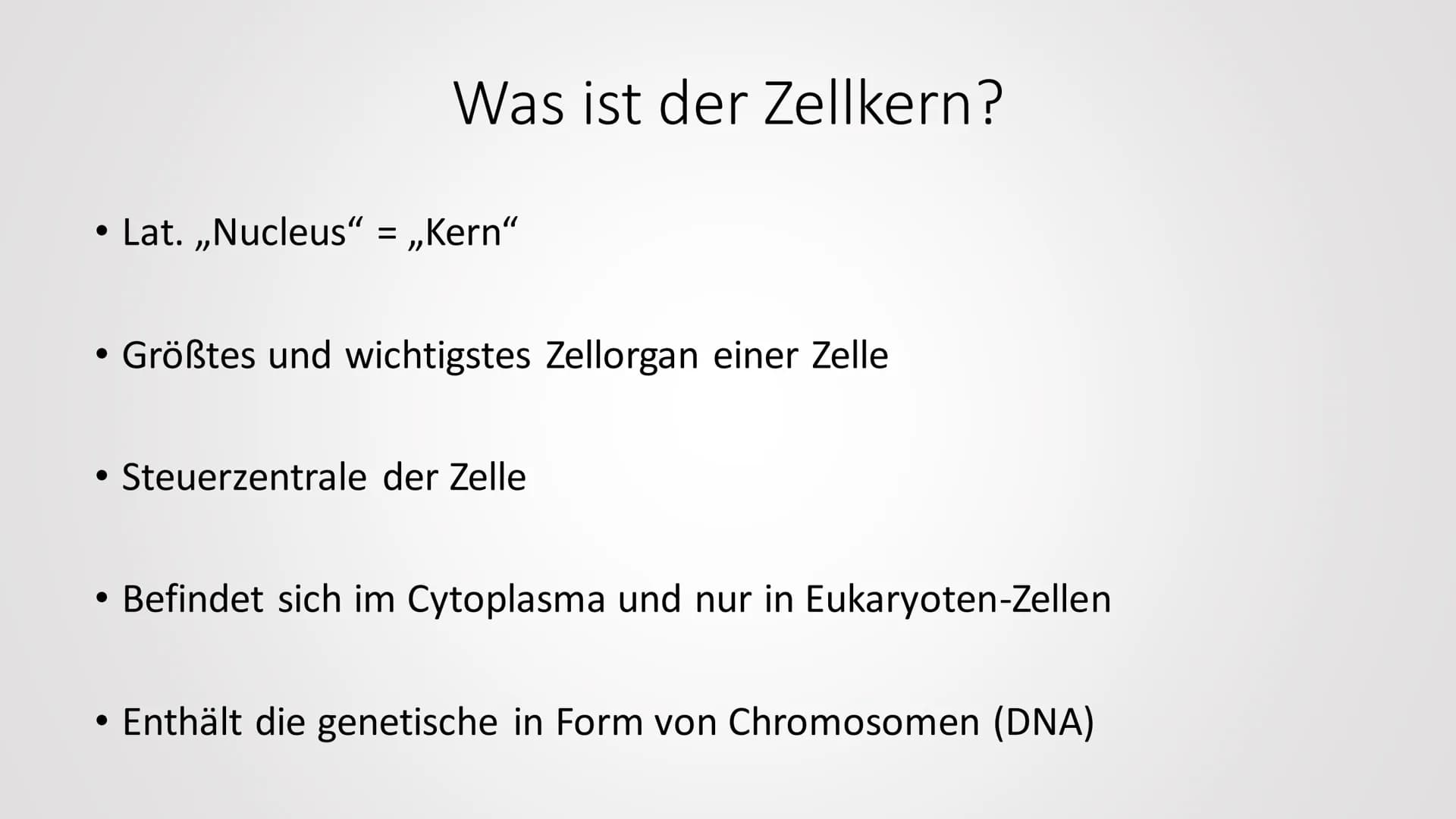 Zellkern & Kernhülle Gliederung
1. Zellkern
1.1 Was ist der Zellkern?
1.2 Aufgaben eines Zellkerns
1.3 Aufbau
1.4 Der Zellkern in einer Pfla
