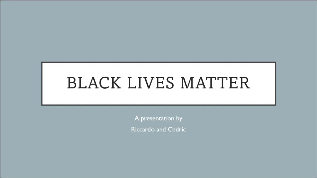Black Lives Matter 