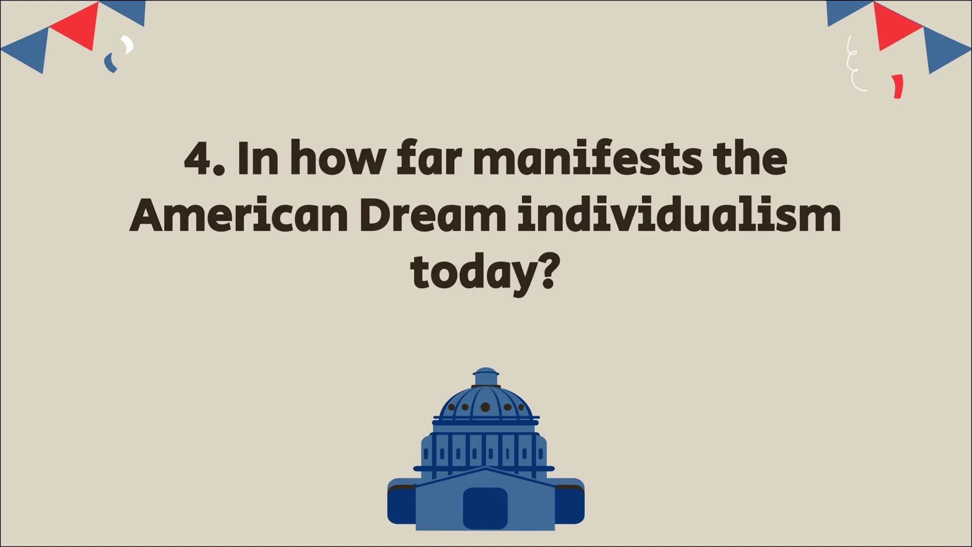 The American
Dream as a
manifestation
of
individualism
Q1 Englisch;
Aenni Tetens, Celina Wennrich,
Emely Huber, Frieda Badmann TABLE OF
CONT