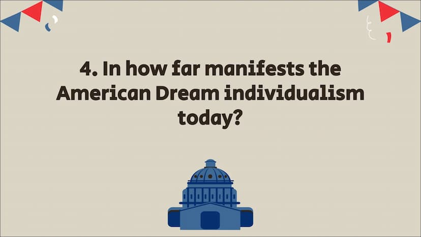 The American
Dream as a
manifestation
of
individualism
Q1 Englisch;
Aenni Tetens, Celina Wennrich,
Emely Huber, Frieda Badmann TABLE OF
CONT