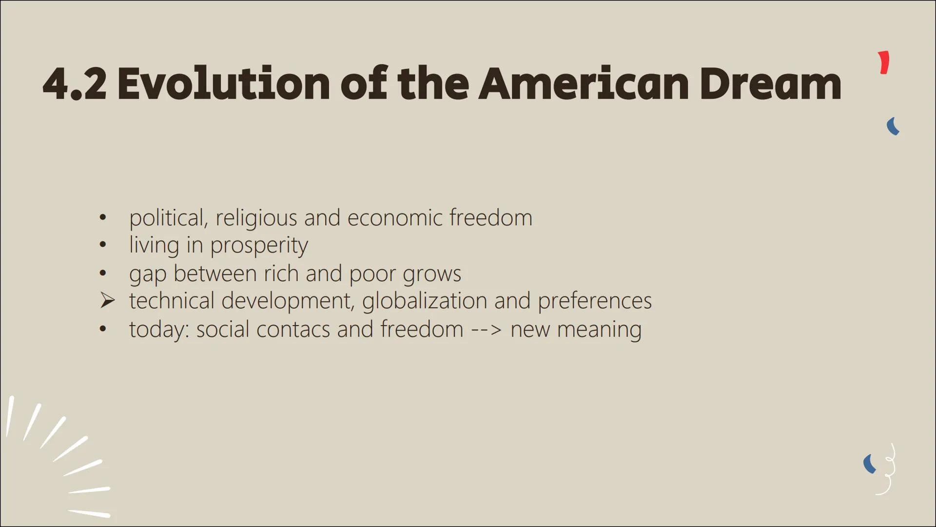 The American
Dream as a
manifestation
of
individualism
Q1 Englisch;
Aenni Tetens, Celina Wennrich,
Emely Huber, Frieda Badmann TABLE OF
CONT