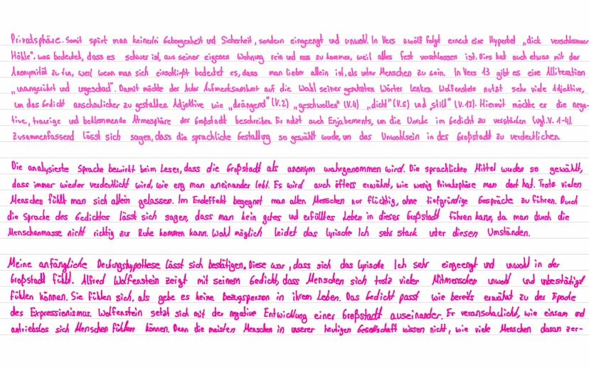 Gedichtsanalyse Städter- Alfred Wolfenstein
In dem Gedicht. „Städter“, geschrieben von Alfred Wolfenstein und veröffentlicht im Jahr 1914, g