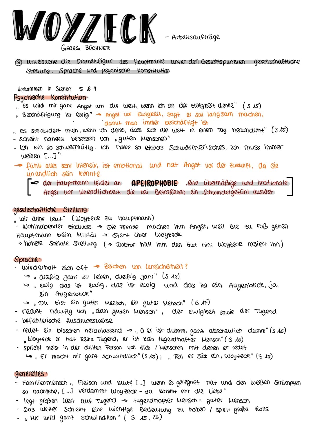 WOYZECK
GEORG BÜCHNER
-Arbeitsaufträge
untersuche die Dramen figur des Hauptmanns unter den Gesichtspunkten gesellschaftliche
Stellung, Spra