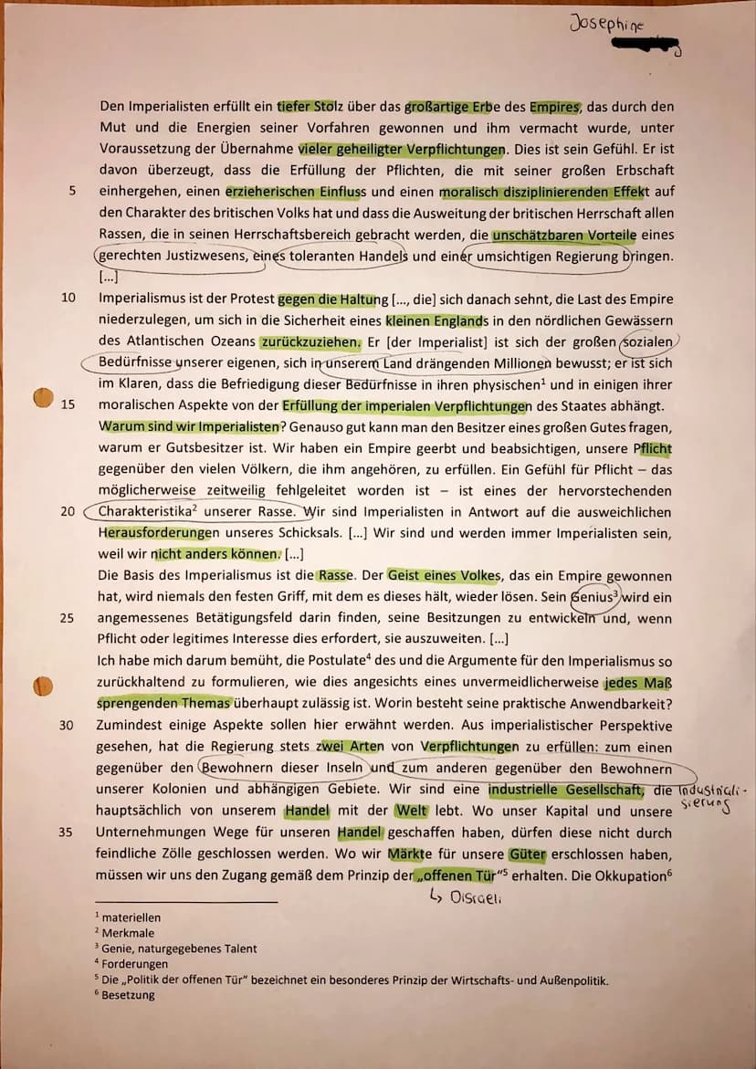 GeLK Q1
Geschichtsklausur Nr. 4
Thema: Imperialismus - Expansion im Industriezeitalter
Aufgaben zur Quelleninterpretation:
Interpretieren Si