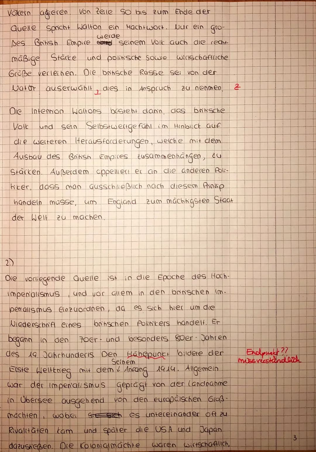 GeLK Q1
Geschichtsklausur Nr. 4
Thema: Imperialismus - Expansion im Industriezeitalter
Aufgaben zur Quelleninterpretation:
Interpretieren Si