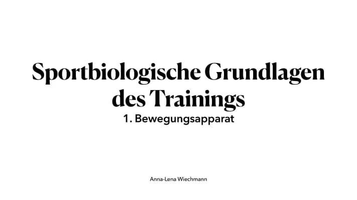 Know Sportbiologische Grundlagen; Der Bewegungsapparat thumbnail