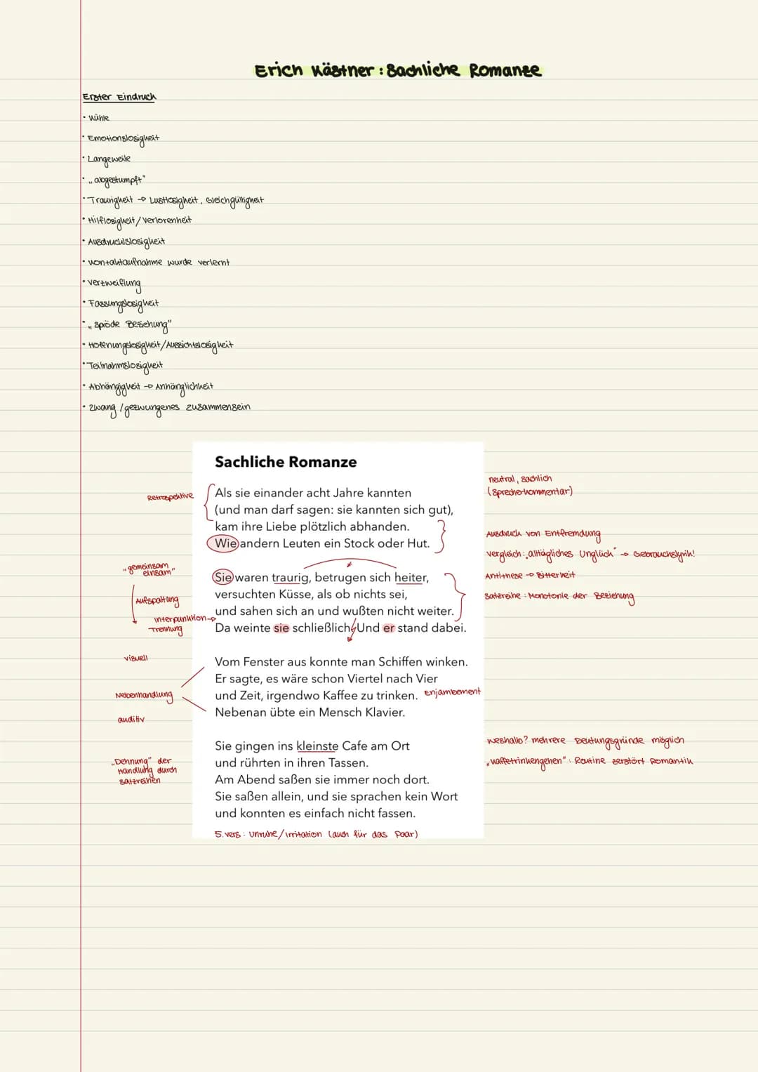 Erster Eindruck
• Kühle
Emotionslosigkeit
•Langeweile
... abgestumpft"
•Traurigheit - Lustlosigkeit, Gleichgültignent
•Hilflosigkeit/verlore
