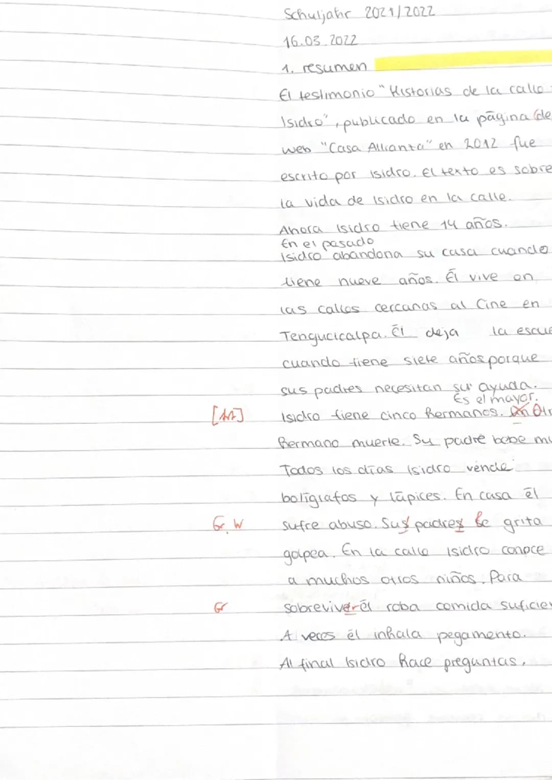 Anotaciones:
Alle Verbformen, die auf -aba(mos) bzw. -ía(n) enden, stellen eine Vergangenheitsform dar,
die im Deutschen dem Imperfekt (bzw.