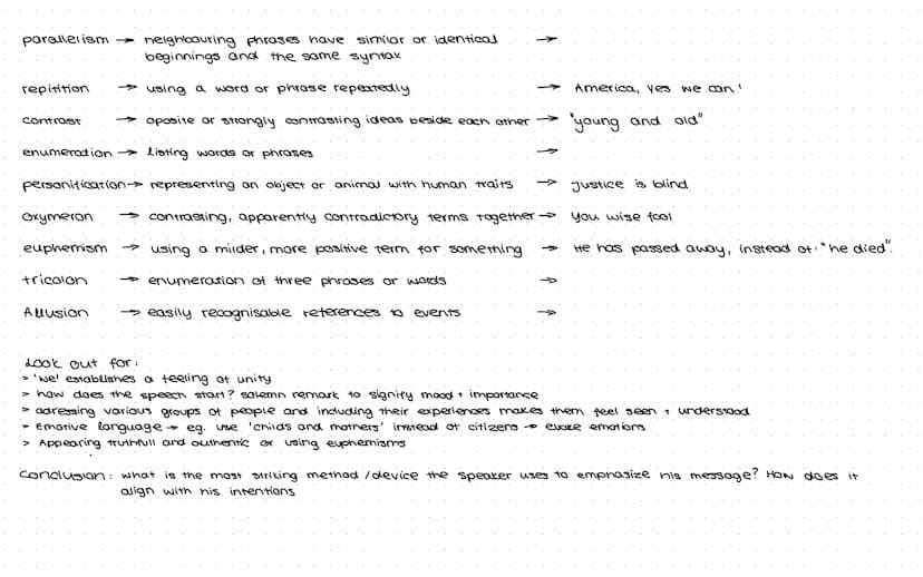 Introduction:
> who gave the speech (when, where, who)
> on what occasion
> what is the speackers intention
Body:
main questions to keep in 