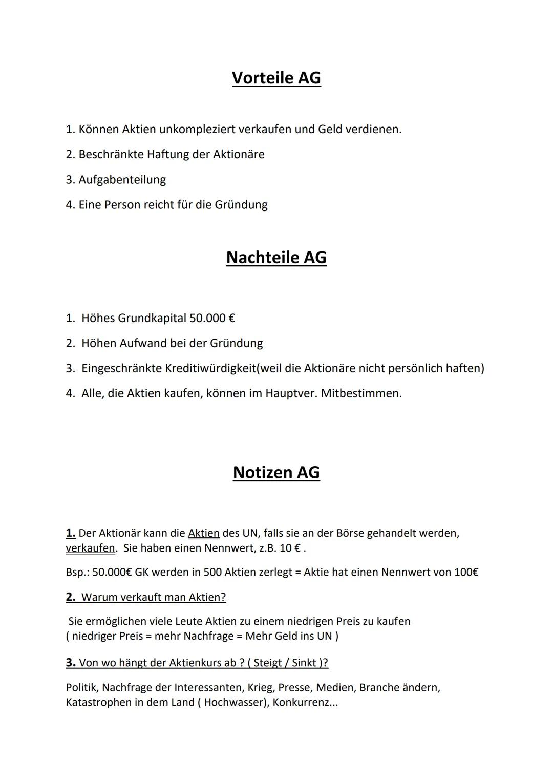 Merkmale
Firma
Gründung
Mindestkapital
G-Führung und
Vertretung
Haftung
Gewinn-
Verlustverteilung
Besteuerung
Satzung (Vertrag)
Kapitalaufbr