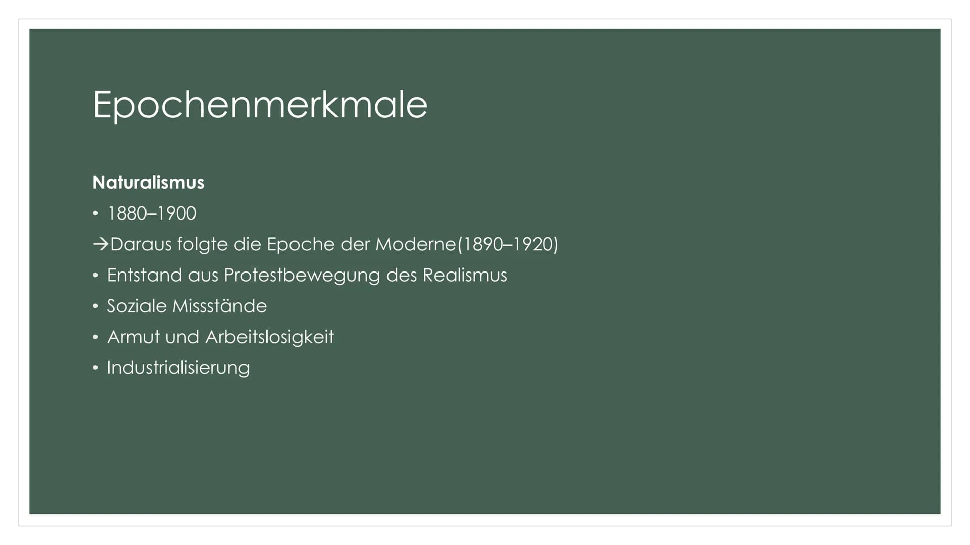 POETISCHER
REALISMUS/NATURALISMUS Gliederung
Definitionen
→Gemeinsamkeiten und Unterschiede
→Epochenmerkmale
●
→Merkmale
Historischer Kontex