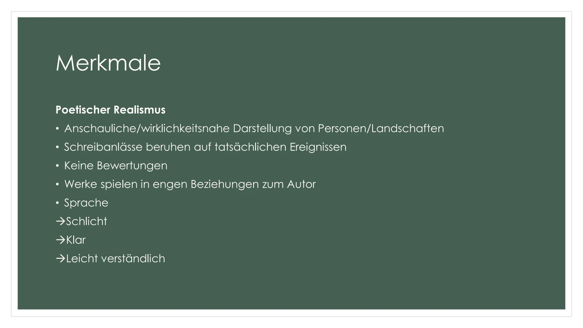 POETISCHER
REALISMUS/NATURALISMUS Gliederung
Definitionen
→Gemeinsamkeiten und Unterschiede
→Epochenmerkmale
●
→Merkmale
Historischer Kontex