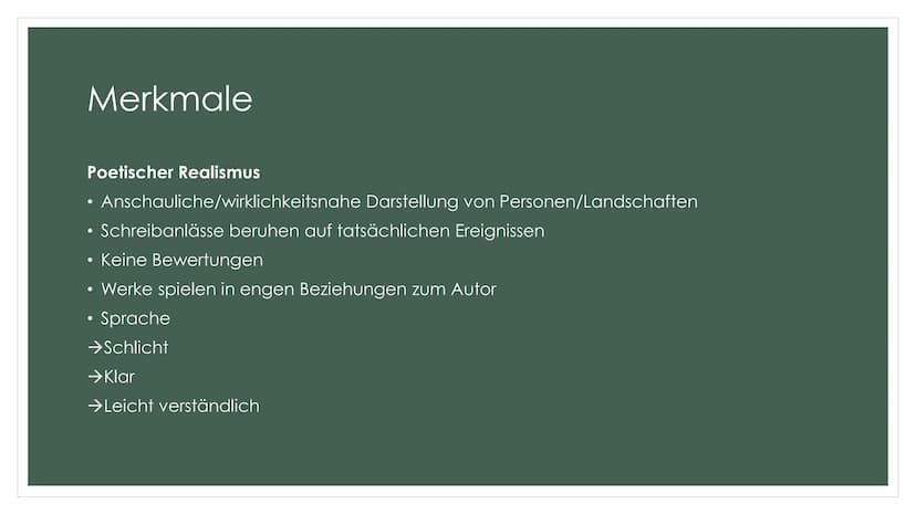 POETISCHER
REALISMUS/NATURALISMUS Gliederung
Definitionen
→Gemeinsamkeiten und Unterschiede
→Epochenmerkmale
●
→Merkmale
Historischer Kontex