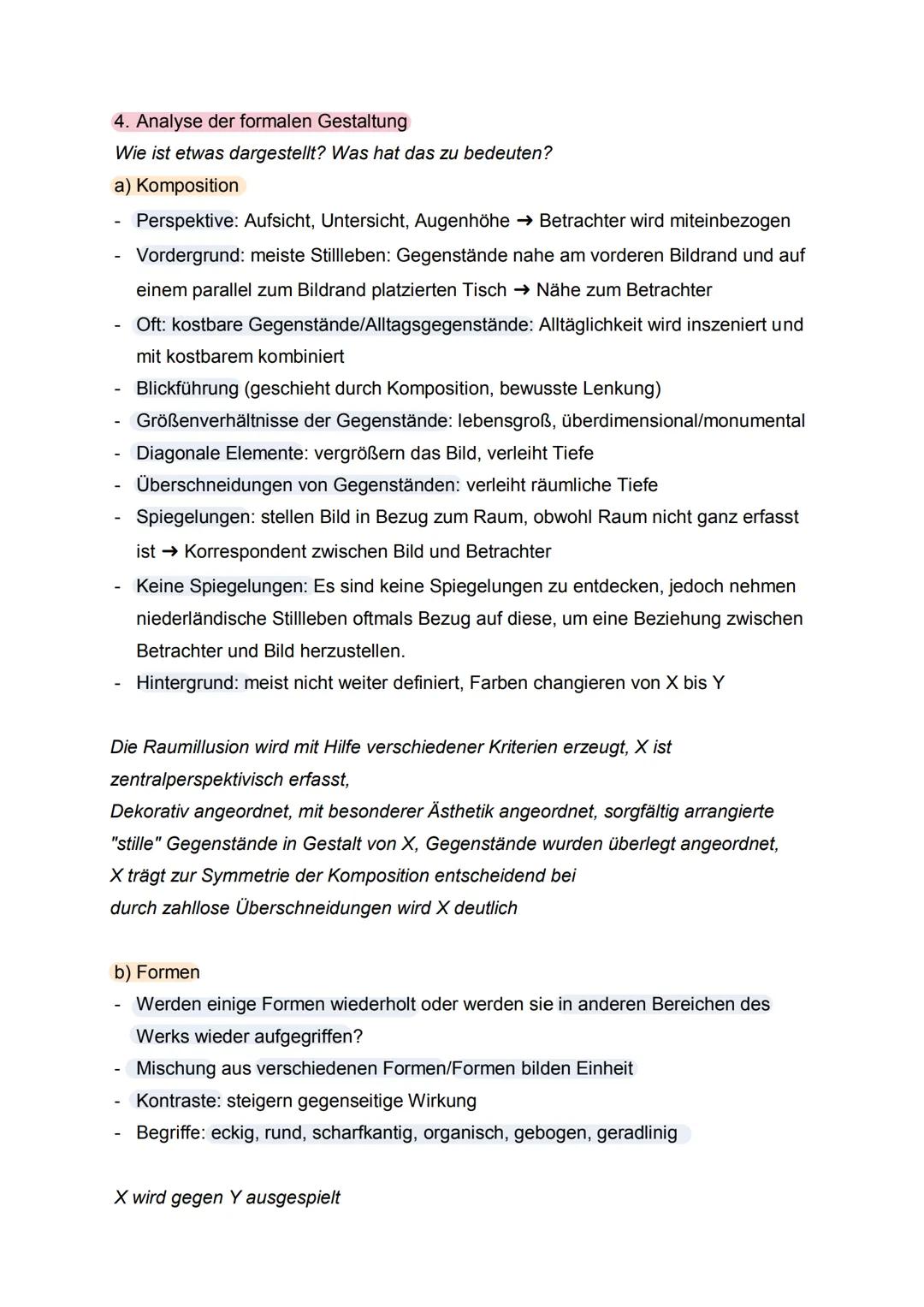 # Werkbetrachtung
Interpretation & Analyse

1. Einleitungssatz

- Thema (Was zeigt das Bild hauptsächlich?)
- Art (Gemälde, Fotografie, Zeic