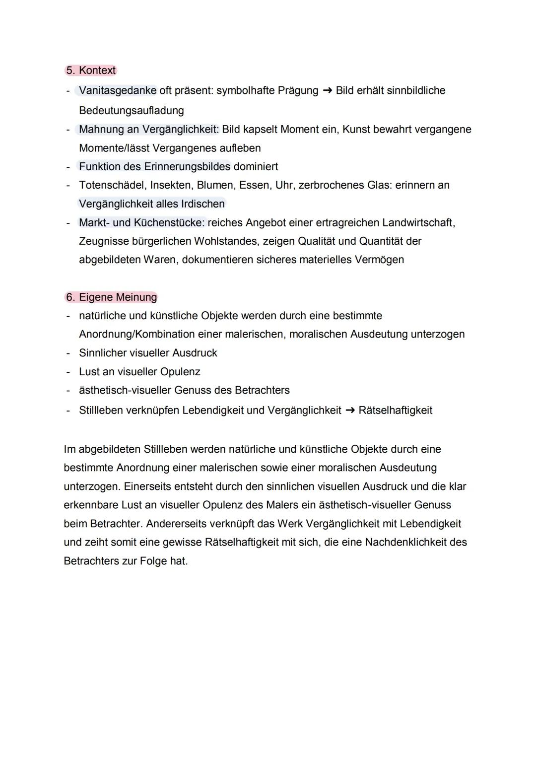 # Werkbetrachtung
Interpretation & Analyse

1. Einleitungssatz

- Thema (Was zeigt das Bild hauptsächlich?)
- Art (Gemälde, Fotografie, Zeic