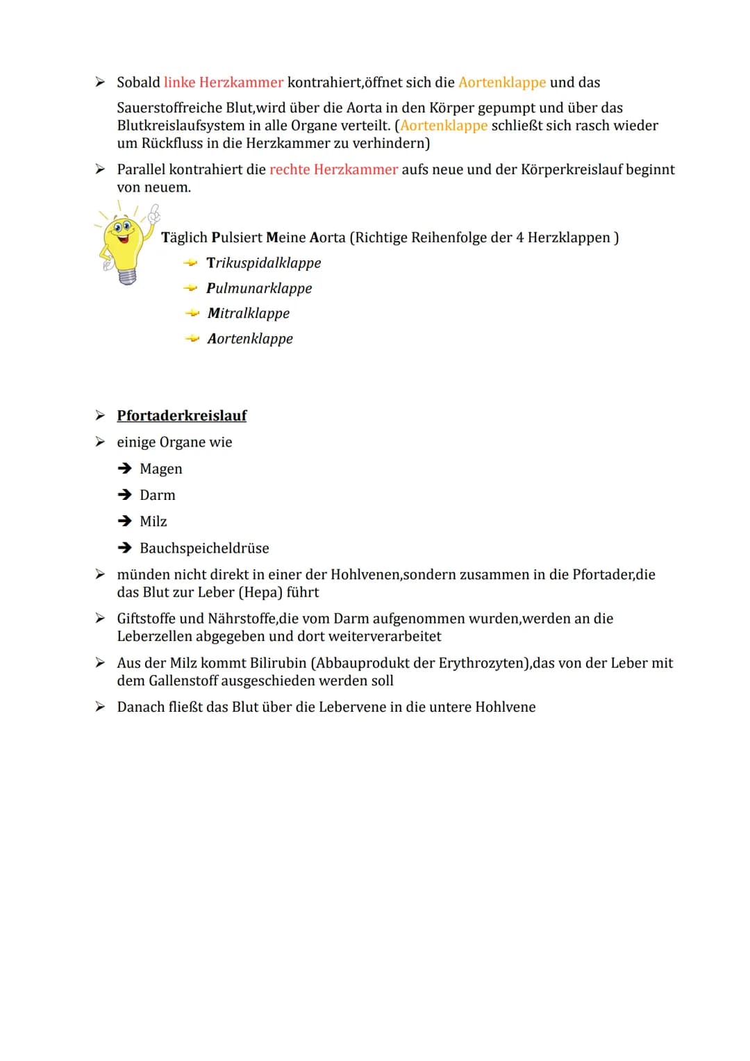 obere Hohlvene
Lungenarterie
rechter Vorhof
rechte Herzkammer
untere Hohlvene
Lungen-Körperkreislauf inkl. Pfortaderkreislauf
Kapillarsystem
