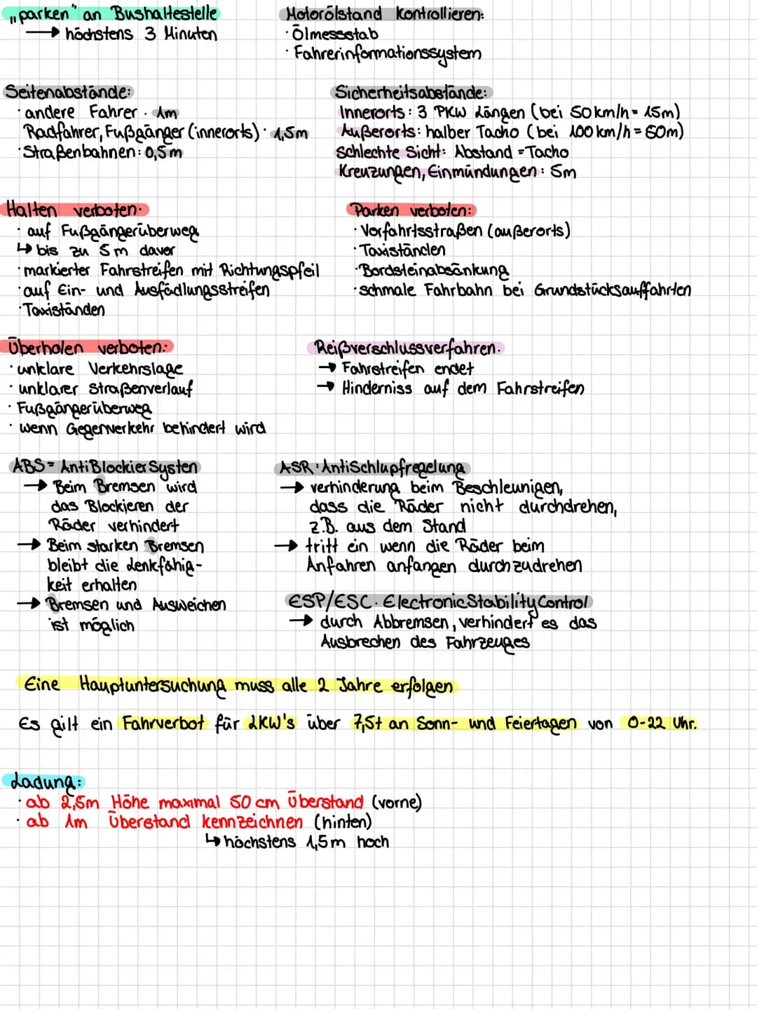 Fahrbahn
Leitline (gestrichelt)
darf überfahren werden
• Fahrbahnstreifenbegrenzung (durchgezogen)
darf nicht übefahren werden
Fahrbahnbegre