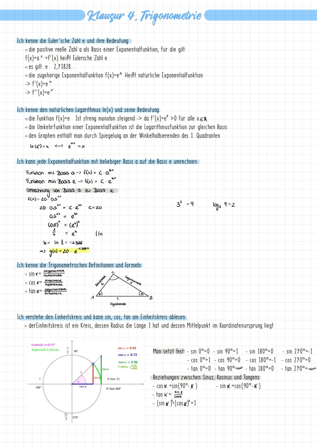 Ich kenne die Exponentialfunktion mit ihren Eigenschaften:
f(x) = c.a*
- D=R
W = Rt
heine Symmetrie.
(A)* und at erhält
alle Graphen verlauf
