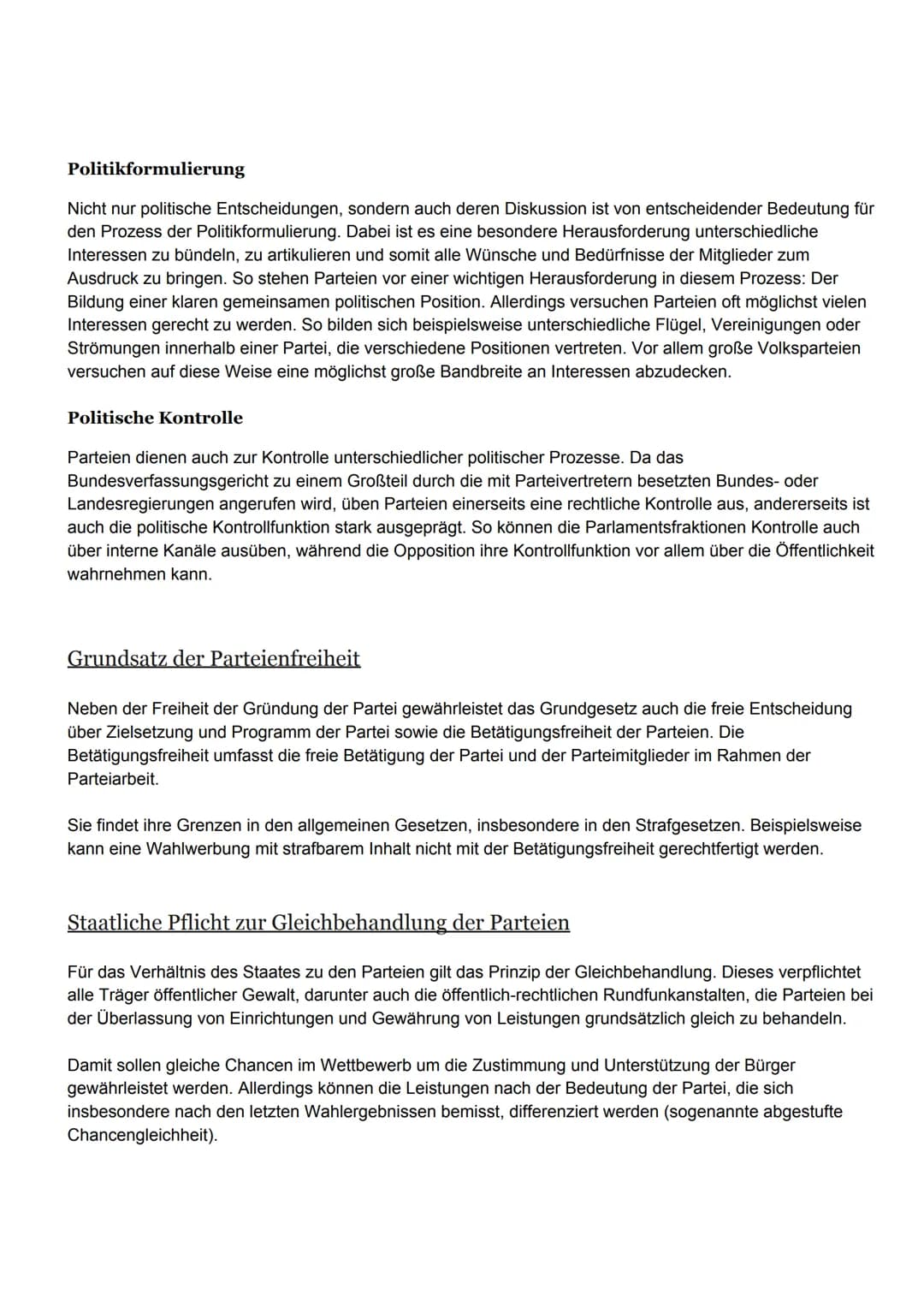 Aufgaben, Rechte & Pflichten von Parteien
Parteien tragen zur politischen Willensbildung bei und haben somit die Aufgabe die politischen Int