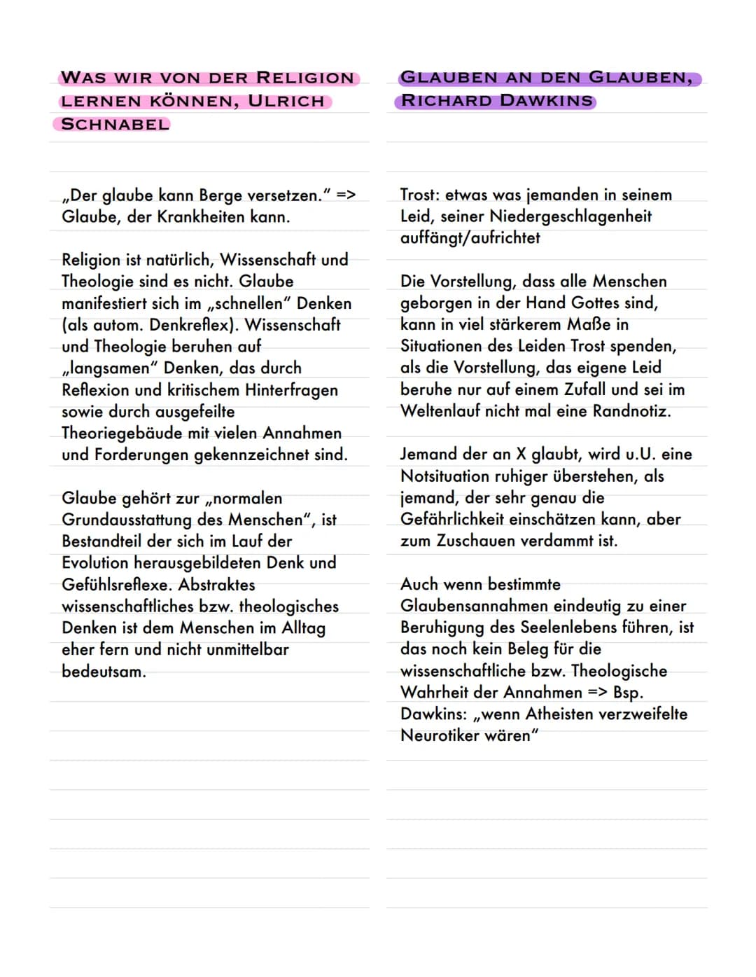 WAS WIR VON DER RELIGION
LERNEN KÖNNEN, ULRICH
SCHNABEL
,,Der glaube kann Berge versetzen." =>
Glaube, der Krankheiten kann.
Religion ist na